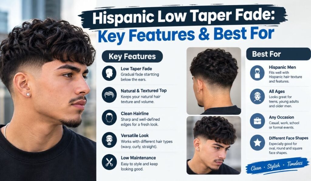 Hispanic Low Taper Fade: Key Features & Best For