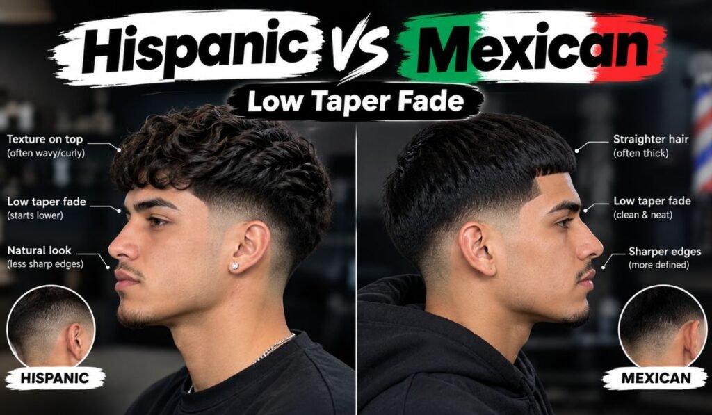 Hispanic vs Mexican Low Taper Fade