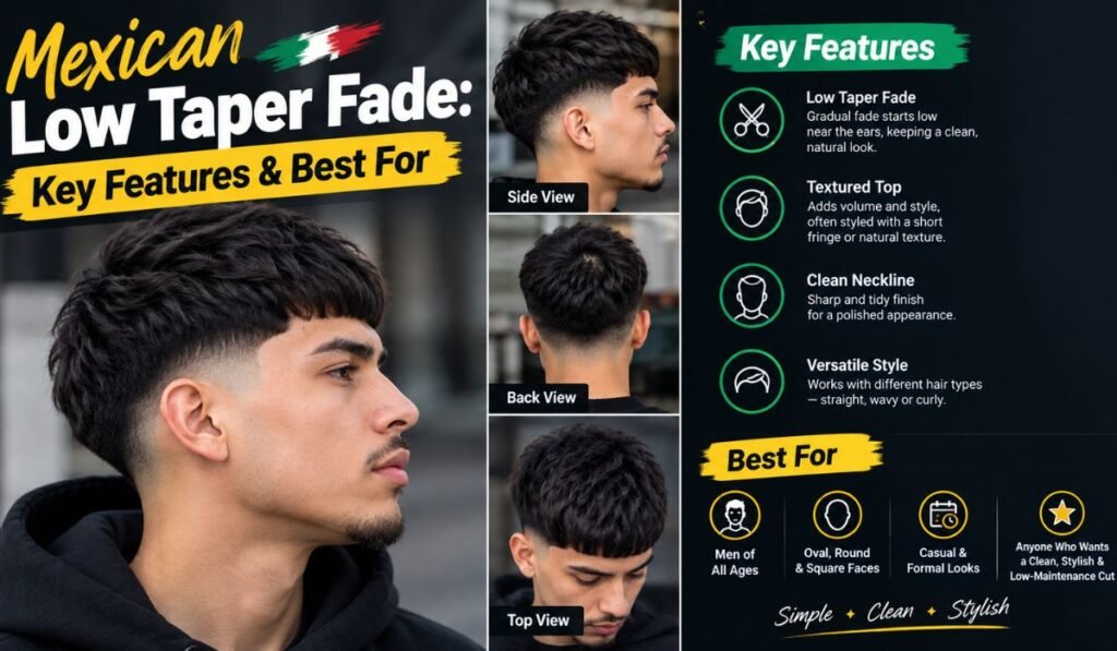 Mexican Low Taper Fade: Key Features & Best For